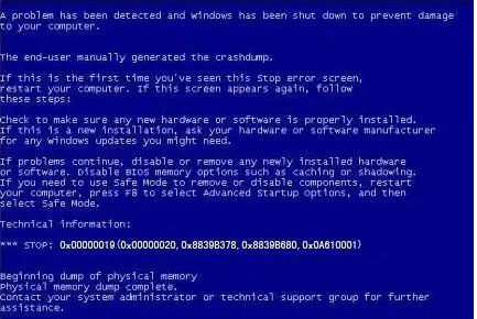 Windows 7 蓝屏代码含义及蓝屏原因分析汇总